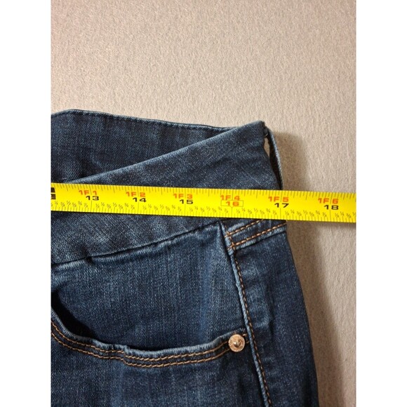 seven7 jeans Womens Sz 14 Blue Denim Classy Casual High Rise Tummless Slim Boot - Picture 6 of 11